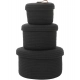 Generic Cotton 3 Pcs Set Roti Box Storage Basket With Lid (Black)