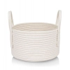 Generic Cotton Pack Of_1 Basket 7x5 Inch Storage Basket For Clothes (White)