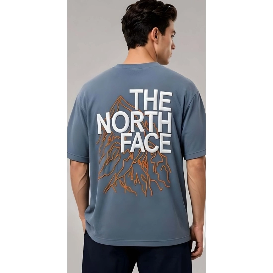 Generic Men's Cotton Blend Printed Oversized Round Neck Half Sleeve T-Shirt (Blue) Generic Men's Cotton Blend Printed Oversized Round Neck Half Sleeve T-Shirt (Blue)
