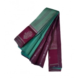 Generic Women's Soft Silk Wooven Saree With Unstitched Blouse 5.5Mtr (Dark Pista)