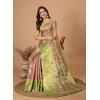 Generic Women's Jacquard Saree With Unstitched Blouse 5.5Mtr (Multicolor)