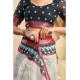 Generic Women's Linen Cotton Printed Ready To Wear Saree With Unstitched Blouse 5.5 Mtr (Off_White)