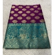 Generic Women's Jacquard Printed Saree With Unstitched Blouse 5.5Mtr (Purple)