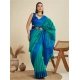 Generic Women's Raw_Silk Woven Saree With Unstitched Blouse 5.5Mtr (Aqua_Blue)