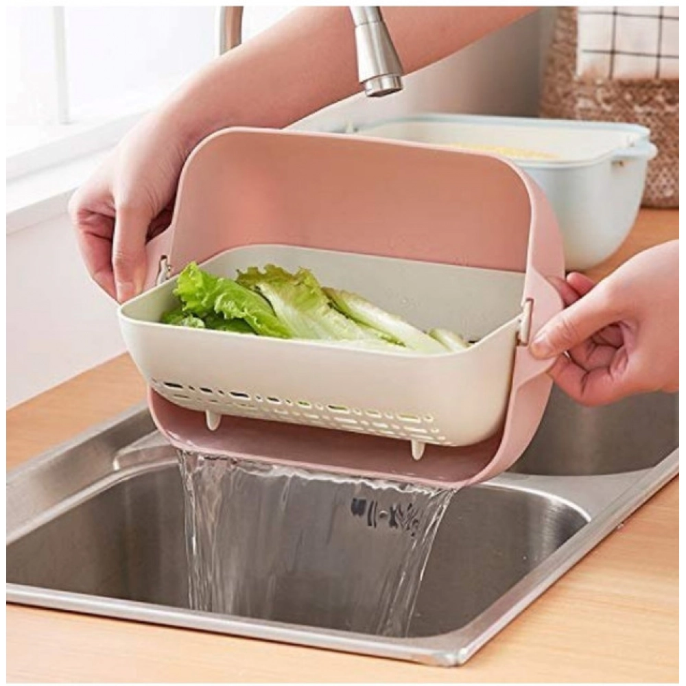 Generic Pack Of 2_Multi-Purpose Kitchen Basket – Ideal for Straining, Sieving, Washing And Holding Fruits or Foods (Color: Assorted )