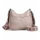 Generic Women's PU Leather Zipper Sling Bag (Beige)
