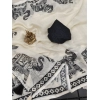 Generic Women's Linen Cotton Printed Saree With Unstitched Blouse 5.5Mtr (Cream & Black) Generic Women's Linen Cotton Printed Saree With Unstitched Blouse 5.5Mtr (Cream & Black)