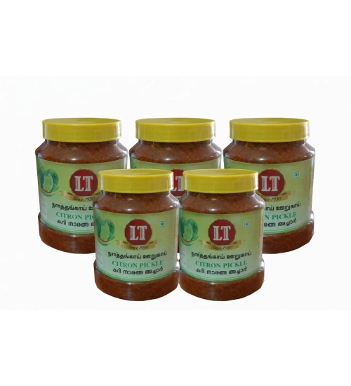 Generic Pack of_5 100GM LT Citron Pickle Traditional Digestive Side Dish (Red)