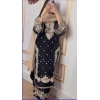 Generic Women's Silk Embroidered 3/4th Sleeve Round Readymade Kurti With Palazzo Pant and Dupatta Set (Black) Generic Women's Silk Embroidered 3/4th Sleeve Round Readymade Kurti With Palazzo Pant and Dupatta Set (Black)