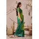 Generic Women's Faux_Linen Printed Saree With Unstitched Blouse 5.5Mtr (Green)