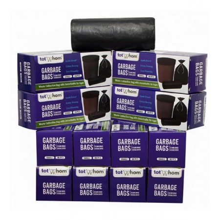 Generic Pack of 12 Biodegradeable Vegetable-Paper 17 x 19 Inches Garbage Bag (Black)