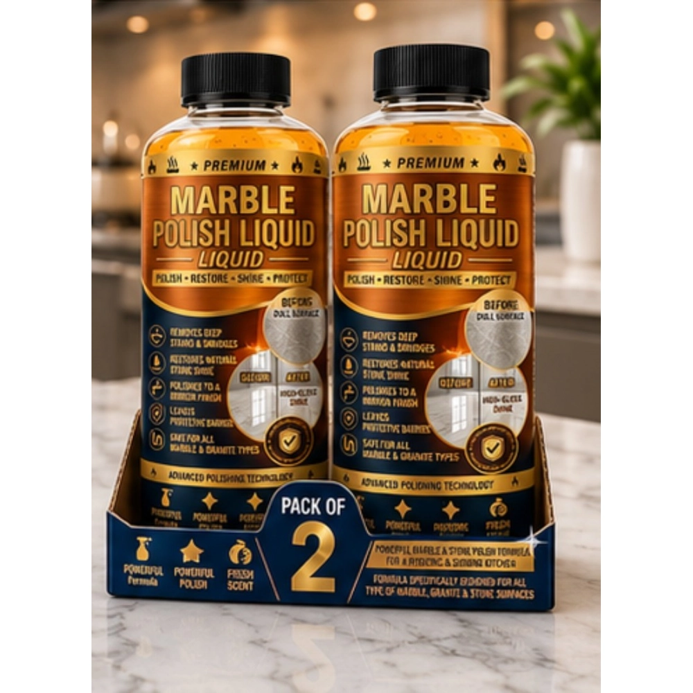 Generic Pack of 2 Marble Polish Liquid Bottles 100 ML