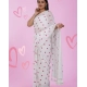 Generic Women's Linen Printed Saree With Unstitched Blouse 5.5Mtr (White) Generic Women's Linen Printed Saree With Unstitched Blouse 5.5Mtr (White)