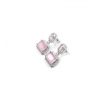 Generic Women's Brass Silver Plated Drop Earrings (Pink) Generic Women's Brass Silver Plated Drop Earrings (Pink)