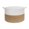 Generic Cotton Pack Of_1 16x14 Inch Storage Basket For Clothes With Out Lid (Beige-White) Generic Cotton Pack Of_1 16x14 Inch Storage Basket For Clothes With Out Lid (Beige-White)