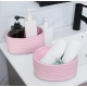 Generic Cotton 8x3 Inch Round 2 Set Bedside Organizer With Out Lid (Pink) Generic Cotton 8x3 Inch Round 2 Set Bedside Organizer With Out Lid (Pink)