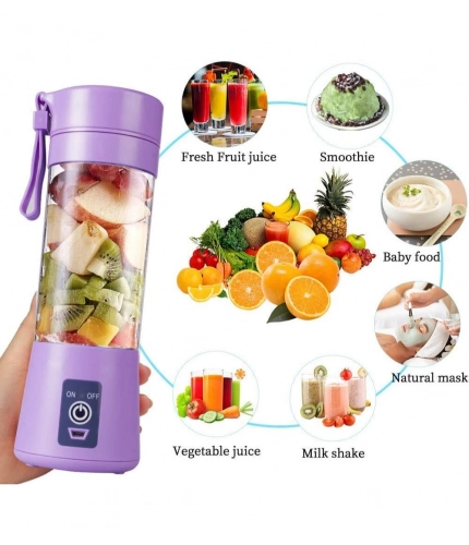 Generic Plastic Solid Electric USB Juicer (Purple)