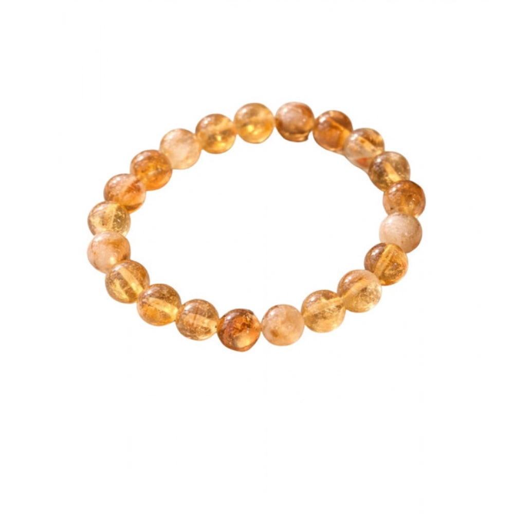 Generic Natural Crystal 8mm Citrine Bracelet (Musterd Yellow) Generic Natural Crystal 8mm Citrine Bracelet (Musterd Yellow)