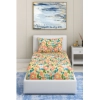 Generic Cotton Blend Floral Printed Single Bedsheet with 1 Pillow Cover (Yellow)