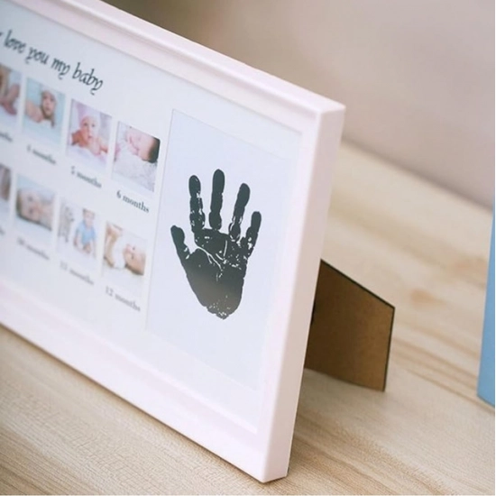 Generic Acrylic Birthday Baby Handprints And Footprints Frame (Multicolor)