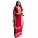 Generic Women's Silk Embroidered 3/4th Sleeve Round Readymade Kurti With Palazzo Pant and Dupatta Set (Red)