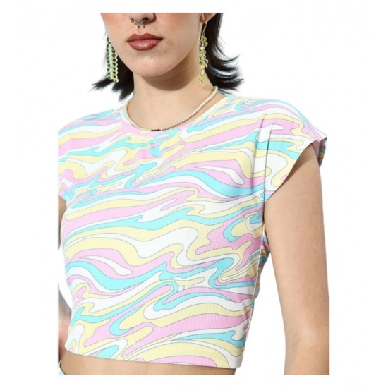 Generic Women's Polyester Lycra Printed Cap Sleeve Co-Ord Set (Multicolor) Generic Women's Polyester Lycra Printed Cap Sleeve Co-Ord Set (Multicolor)