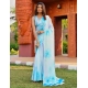Generic Women's Georgette Floral Printed Saree With Unstitched Blouse 5.5Mtr (Off White-Skyblue) Generic Women's Georgette Floral Printed Saree With Unstitched Blouse 5.5Mtr (Off White-Skyblue)