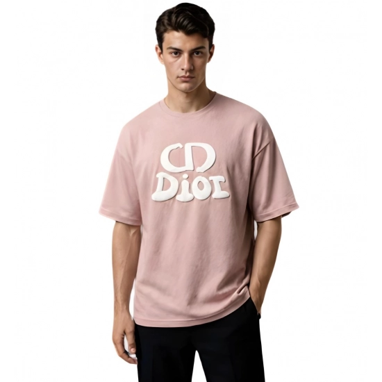 Generic Men's Cotton Blend Printed Oversized Round Neck Half Sleeve T-Shirt (Pink) Generic Men's Cotton Blend Printed Oversized Round Neck Half Sleeve T-Shirt (Pink)