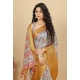 Generic Women's Cotton Silk Floral Printed Saree With Unstitched Blouse 5.5Mtr (Lavender)