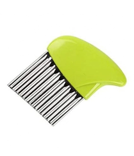 Generic Pack Of_5 Wave Shape Stainless Steel Potato Cutter And Slicer – (Color: Assorted )