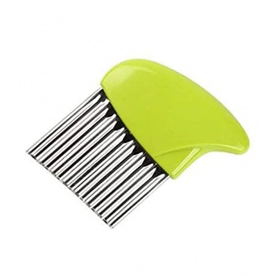 Generic Pack Of_5 Wave Shape Stainless Steel Potato Cutter And Slicer – (Color: Assorted )