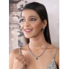 Generic Women's Brass Silver Plated Necklace set (Green) Generic Women's Brass Silver Plated Necklace set (Green)