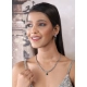 Generic Women's Brass Silver Plated Necklace set (Green) Generic Women's Brass Silver Plated Necklace set (Green)