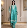 Generic Women's Silk Embroidered 3/4th Sleeve Round Readymade Kurti With Palazzo Pant and Dupatta Set (Sea Green) Generic Women's Silk Embroidered 3/4th Sleeve Round Readymade Kurti With Palazzo Pant and Dupatta Set (Sea Green)