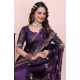 Generic Women's Georgette Embroidered Saree With Unstitched Blouse 5.5Mtr (Purple) Generic Women's Georgette Embroidered Saree With Unstitched Blouse 5.5Mtr (Purple)