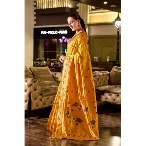 Women's Silk Blend Zari Woven Saree With Unstitched Blouse 5.5Mtr (Mustard) Women's Silk Blend Zari Woven Saree With Unstitched Blouse 5.5Mtr (Mustard)