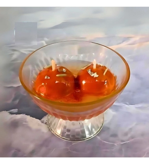 Generic Soya Wax, Glass Gulab Jamun Candle Cup
