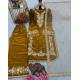 Generic Women's Silk Embroidered 3/4th Sleeve Round Kurti With Palazzo Pant and Dupatta Set (Gold) Generic Women's Silk Embroidered 3/4th Sleeve Round Kurti With Palazzo Pant and Dupatta Set (Gold)