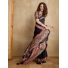 Generic Women's Satin Crepe Printed Saree With Unstitched Blouse 5.5Mtr (Black) Generic Women's Satin Crepe Printed Saree With Unstitched Blouse 5.5Mtr (Black)