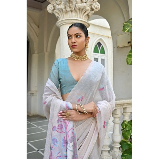 Generic Women's Blended_Cotton Floral Weaving Pattern Saree With Unstitched Blouse 5.5Mtr (Pink) Generic Women's Blended_Cotton Floral Weaving Pattern Saree With Unstitched Blouse 5.5Mtr (Pink)