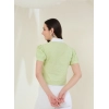 Generic Women's Cotton Striped Half Sleeve Shirt (Green - White)