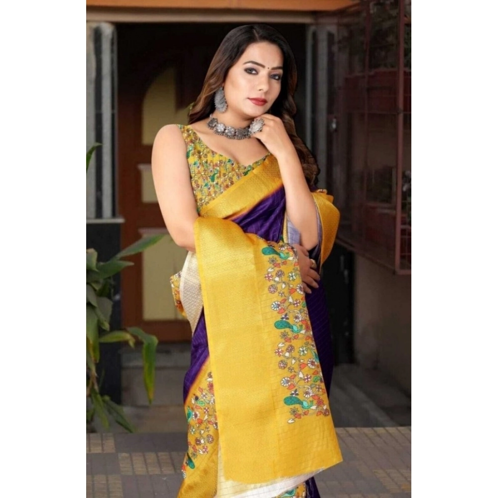 Generic Women's Cotton Silk Printed Saree With Unstitched Blouse 5.5Mtr (Multicolor) Generic Women's Cotton Silk Printed Saree With Unstitched Blouse 5.5Mtr (Multicolor)