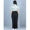 Generic Girl's Polyester Floral Short Sleeves Jumpsuit (Green-Black) Generic Girl's Polyester Floral Short Sleeves Jumpsuit (Green-Black)