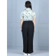 Generic Girl's Polyester Floral Short Sleeves Jumpsuit (Green-Black) Generic Girl's Polyester Floral Short Sleeves Jumpsuit (Green-Black)