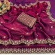 Generic Women's Satin Embellished Saree With Unstitched Blouse 5.5Mtr (Maroon) Generic Women's Satin Embellished Saree With Unstitched Blouse 5.5Mtr (Maroon)