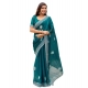 Generic Women's Faux Shimmer Floral Embroidery Ready to wear Saree With Unstitched Blouse 5.5Mtr (Teal) Generic Women's Faux Shimmer Floral Embroidery Ready to wear Saree With Unstitched Blouse 5.5Mtr (Teal)