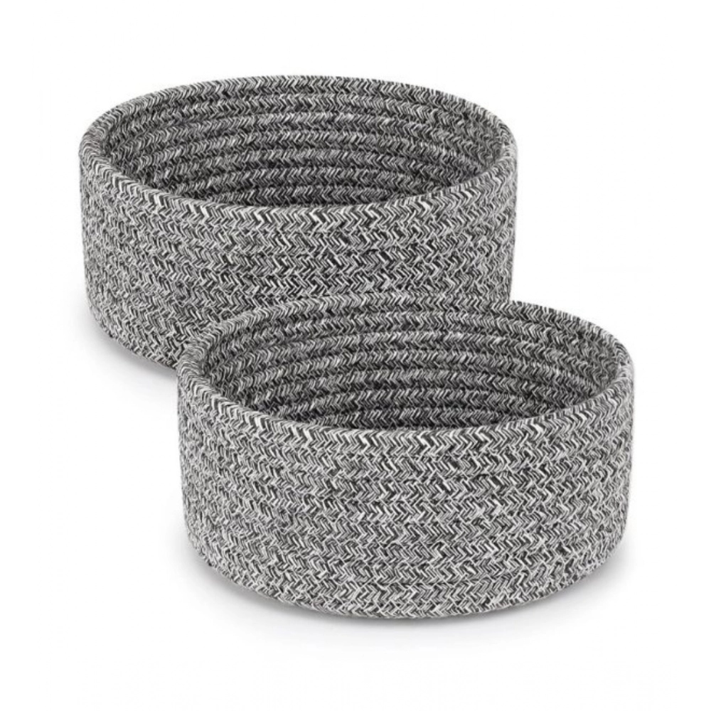 Generic Cotton 8x3 Inch Kidi Round 2 Set Bedside Organizer With Out Lid (Black) Generic Cotton 8x3 Inch Kidi Round 2 Set Bedside Organizer With Out Lid (Black)
