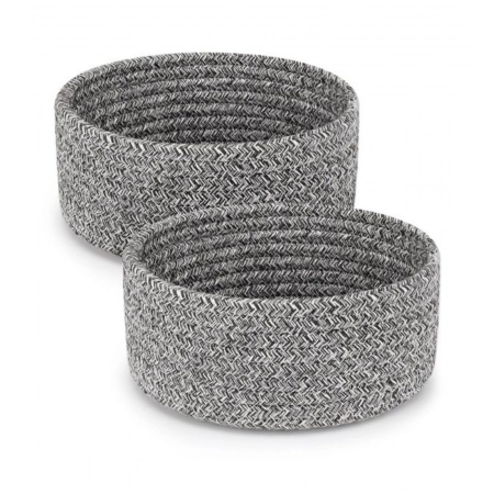 Generic Cotton 8x3 Inch Kidi Round 2 Set Bedside Organizer With Out Lid (Black) Generic Cotton 8x3 Inch Kidi Round 2 Set Bedside Organizer With Out Lid (Black)