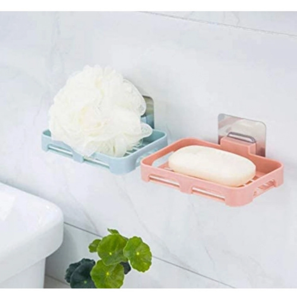 Generic Pack of 5_Magic Sticker Soap Holder – Wall-Mount Soap Organizers (Color: Assorted )