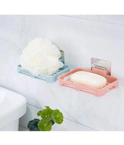 Generic Pack of 5_Magic Sticker Soap Holder – Wall-Mount Soap Organizers (Color: Assorted )